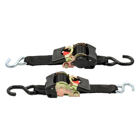Camco Retractable Tie Down Straps - 2" Width 6 Dual Hooks [50031] - 0